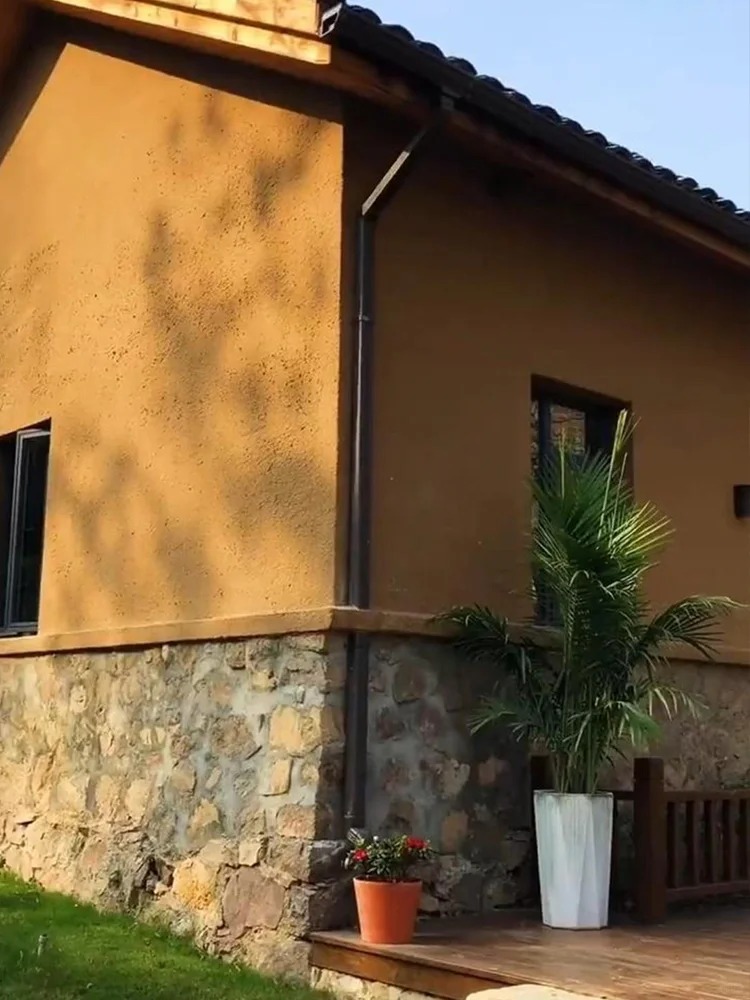 青海果洛稻壳漆，仿泥巴稻草漆，美丽乡村建设，仿夯土稻草泥源头厂家