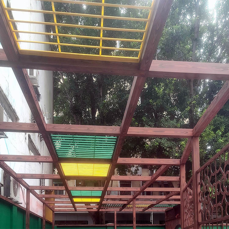 钢结构金属面木纹漆施工价格#铁艺花架#仿古建筑#凉亭廊架好产品价格低