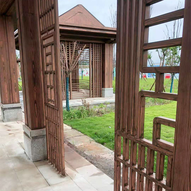 铝合金木纹漆批发厂家#铁艺花架#仿古建筑#凉亭廊架让利客户