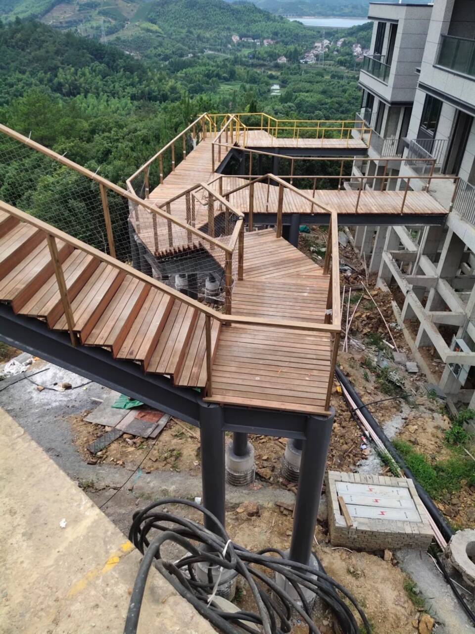 贵州毕节不锈钢仿木纹漆厂家施工#铁艺花架#仿古建筑#凉亭廊架