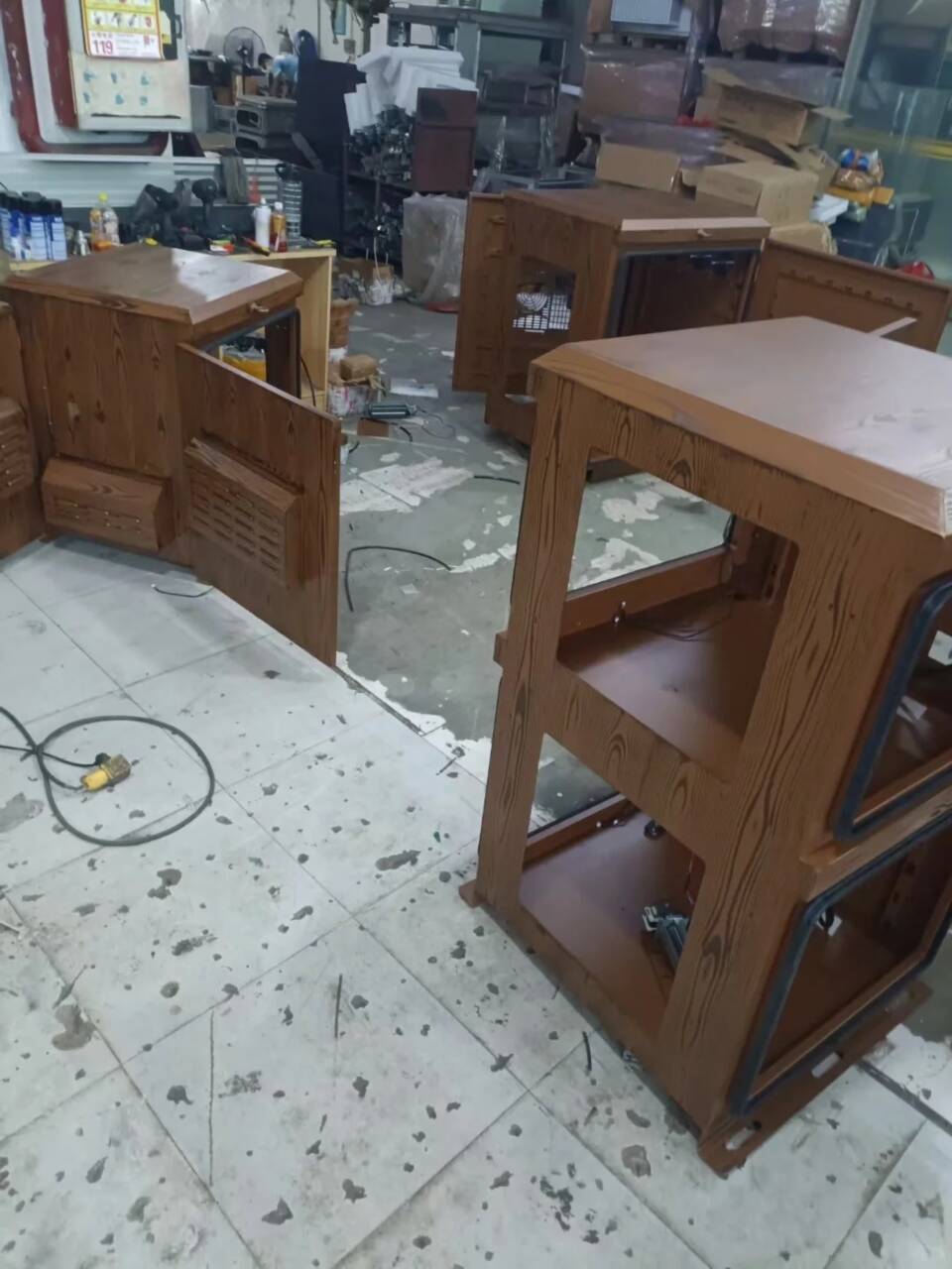 湖南邵阳水性环保木纹漆源头批发#钢结构金属面#凉亭花架#仿古建筑