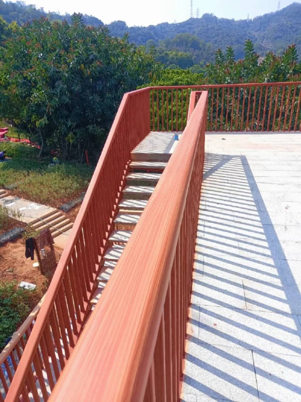 镀锌管木纹漆包工包料#廊架长廊#凉亭花架#栈道护栏