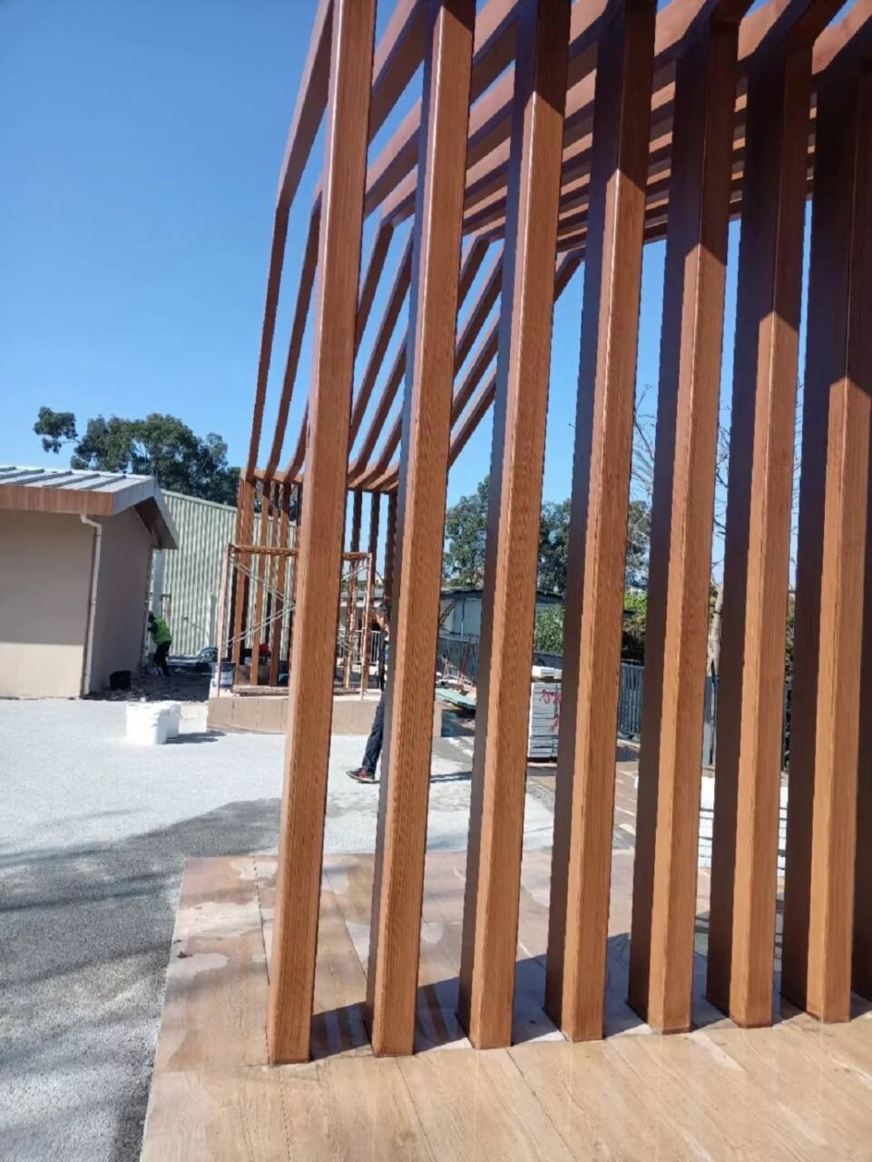 河南安阳园林建筑木纹漆包工包料#内外墙#不锈钢#铝合金#镀锌管