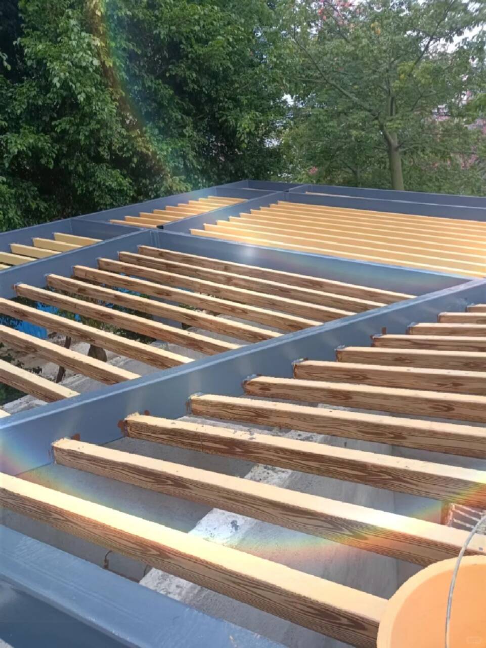 贵州黔东南不锈钢仿木纹漆批发施工#钢结构建筑#金属面#仿古建筑