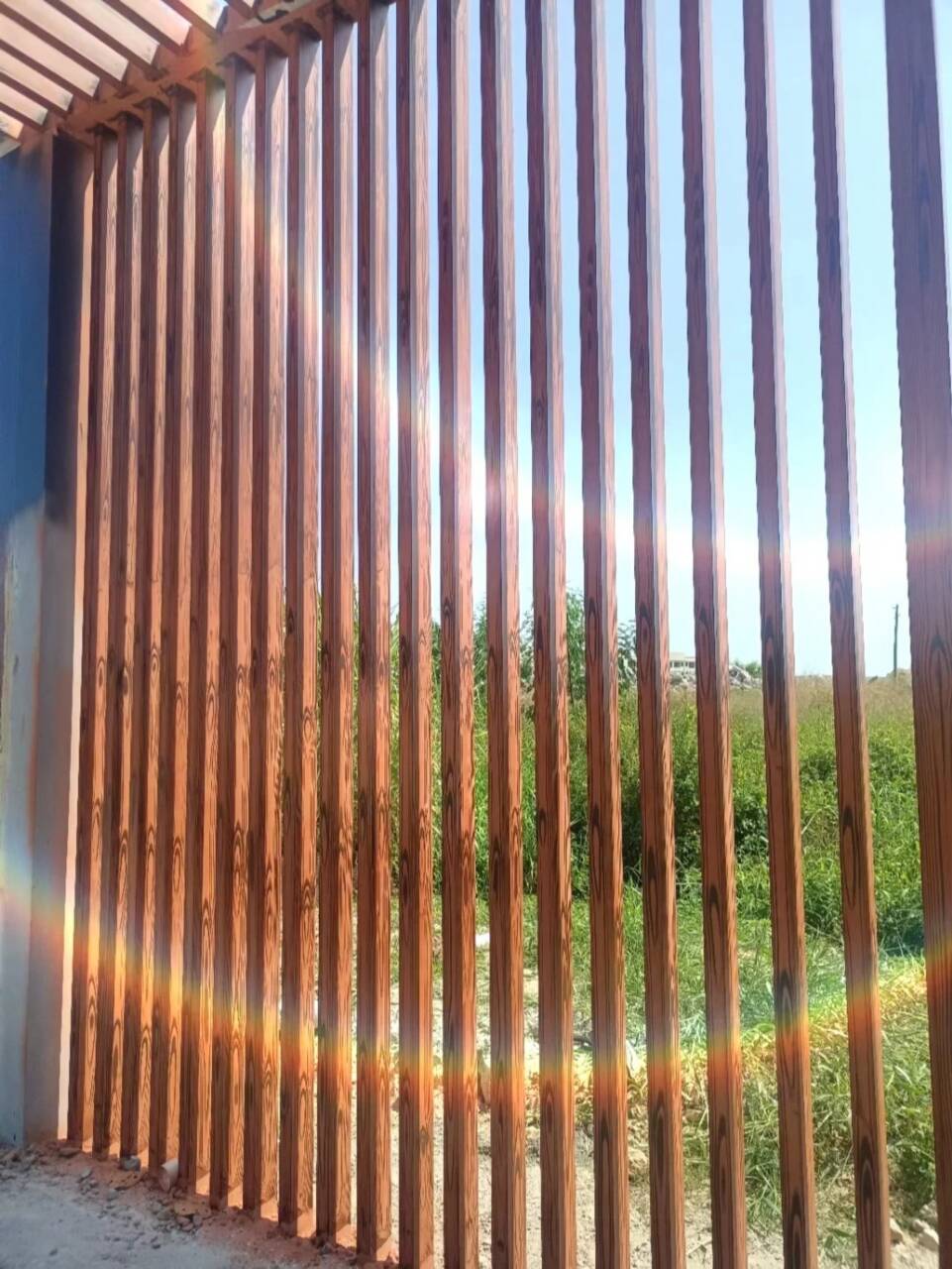 湖北鄂州水性环保木纹漆包工包料#钢结构建筑#金属面#仿古建筑