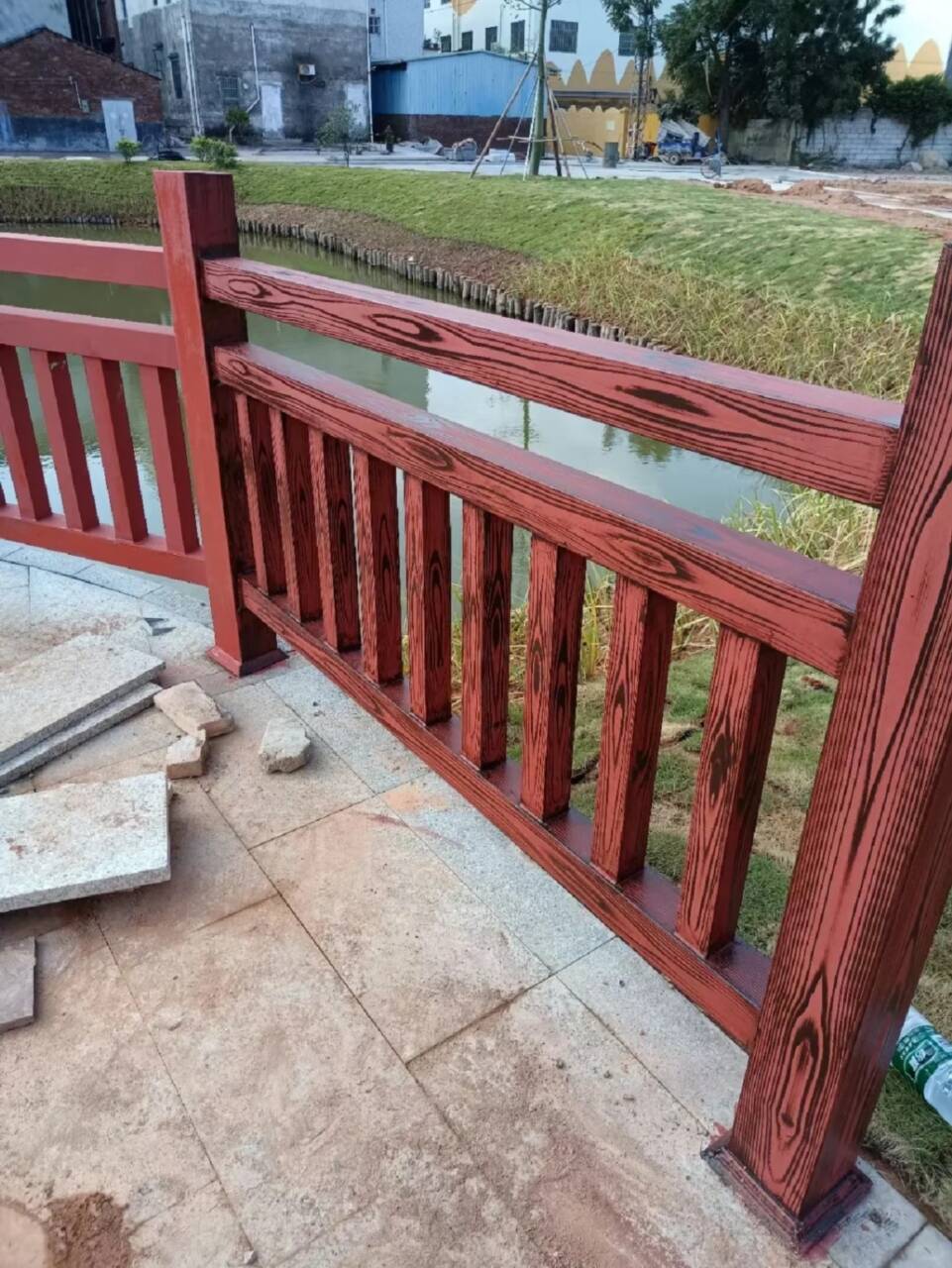 广西梧州铝合金木纹漆源头工厂#铁艺花架#仿古建筑#凉亭廊架