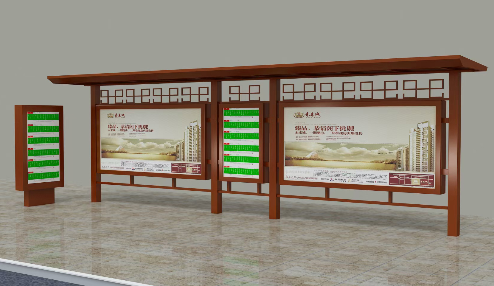 红河新款候车亭全国配送