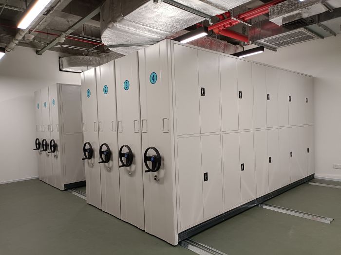 客户满意【世晔】铁岭半封闭式移动密集架