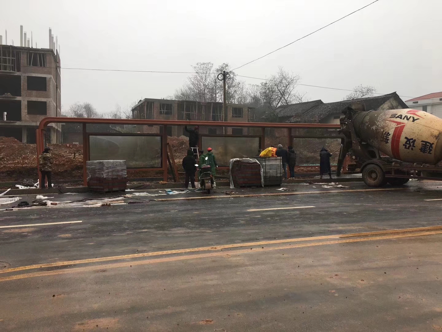 安庆简易公交站台候车亭源头好货