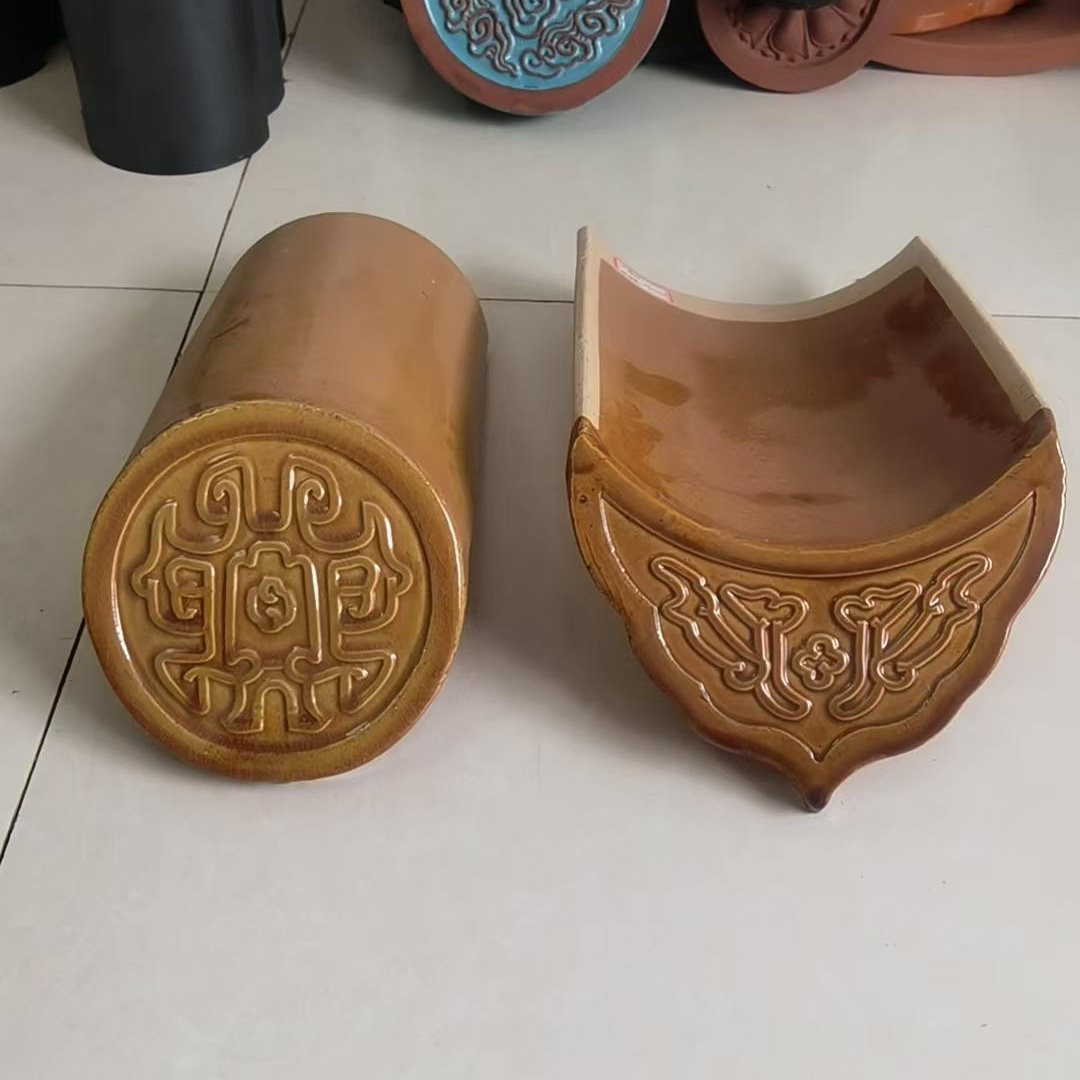 东莞谢岗镇发货及时的别墅屋面琉璃瓦 陶土筒瓦销售厂家