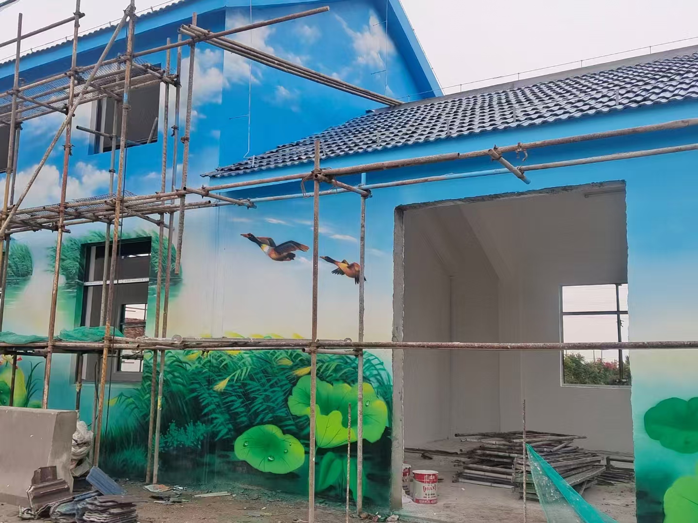 黄南变电箱彩绘手绘墙绘画艺术绘画团队