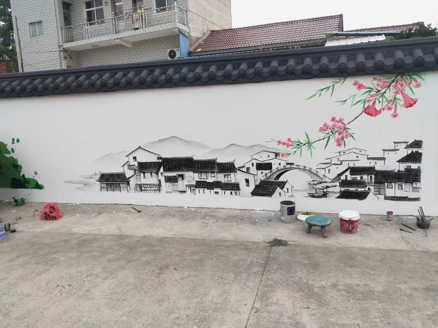 手绘墙涂鸦壁画绘画公司团队