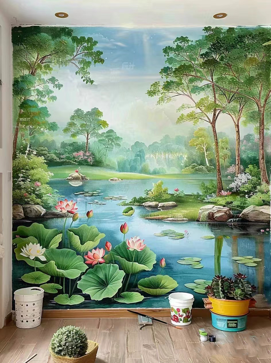 怀化通道彩绘墙绘手绘墙画工作室