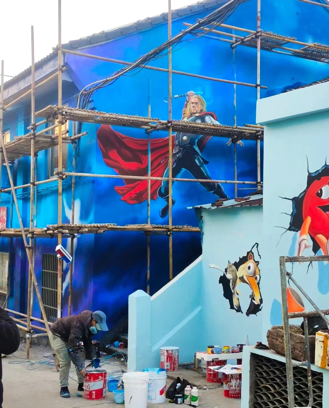 龙岩连城漳平美丽乡村彩绘手绘壁画公司