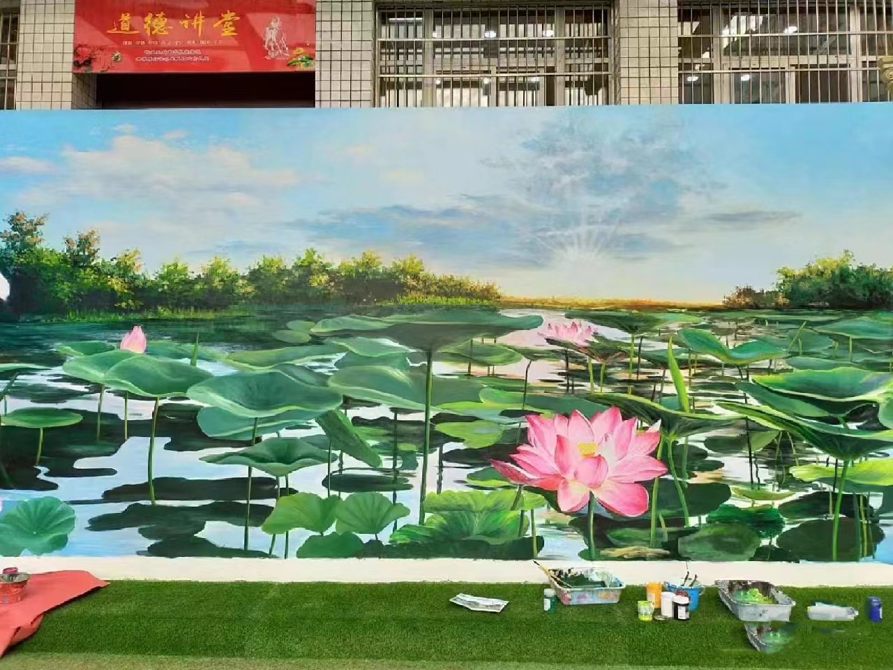 南京文化墙彩绘手绘墙绘公司