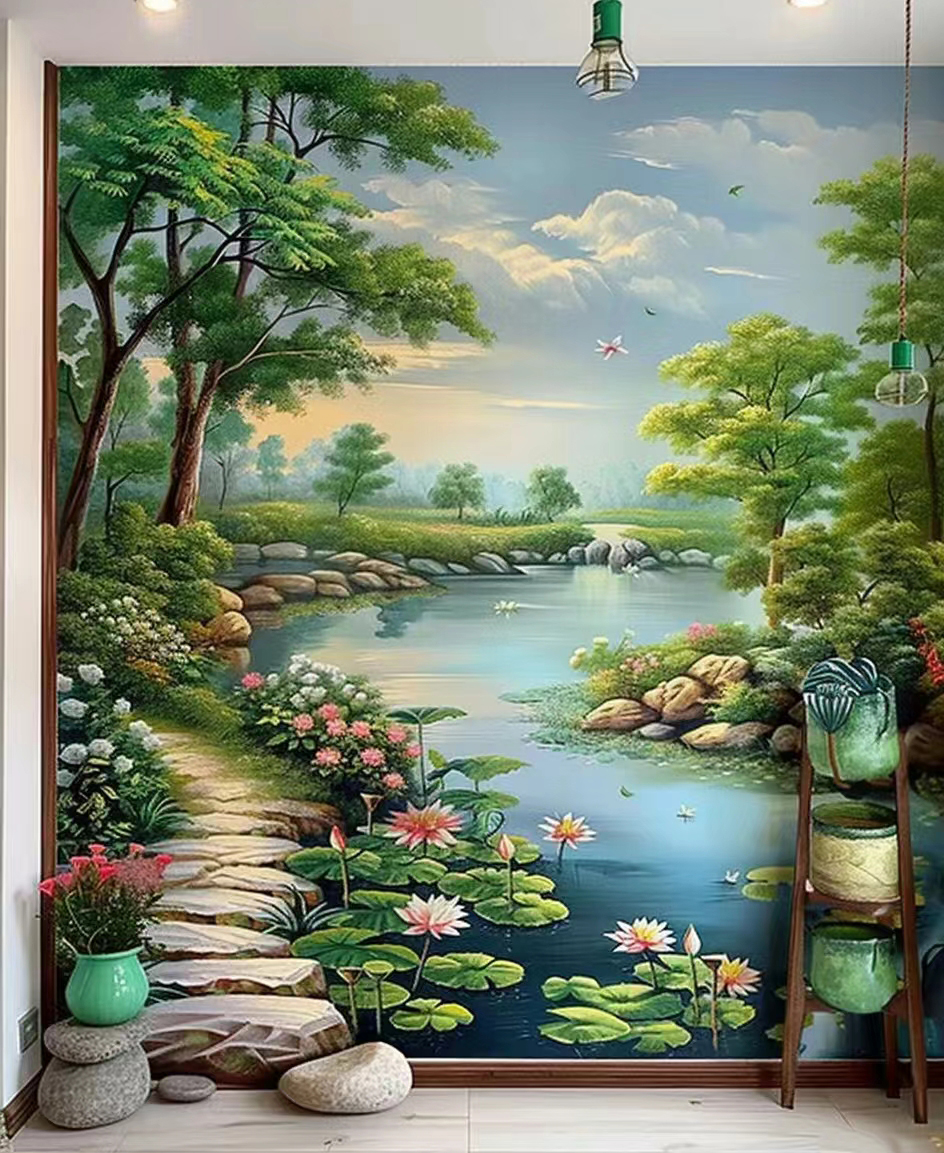 五指山市架空层彩绘手绘墙绘画工作室