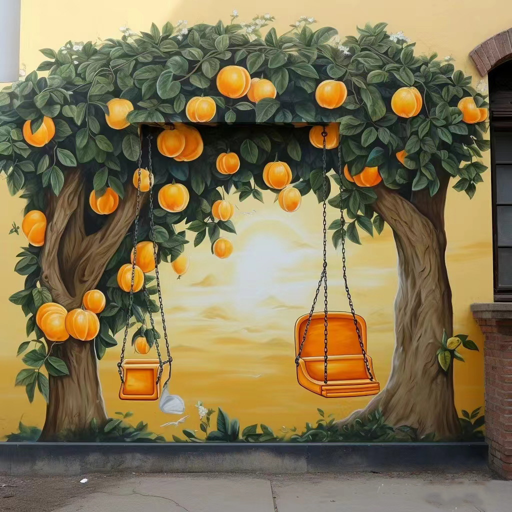 眉山墙体手绘彩绘涂鸦壁画专业工作室