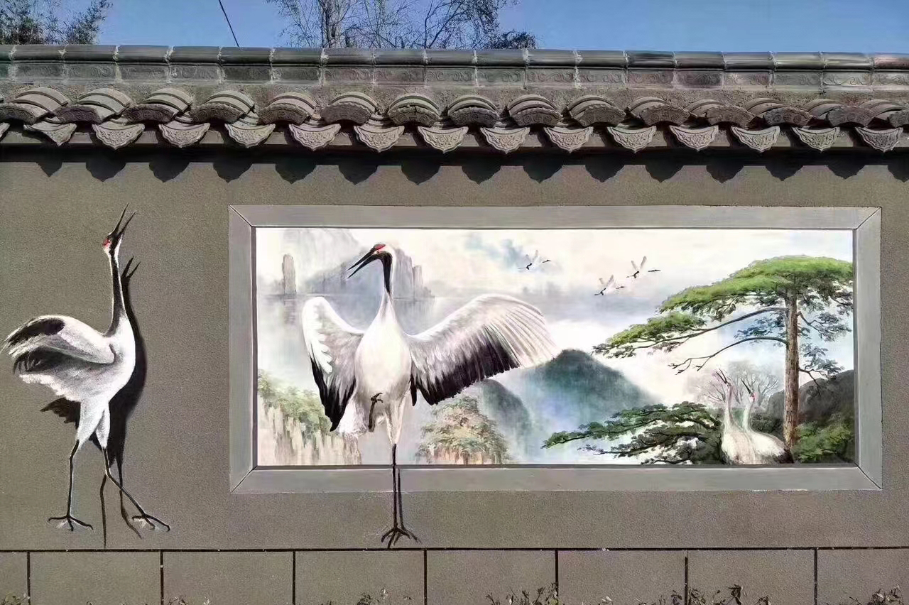 安顺平坝普定文化墙彩绘手绘壁画团队