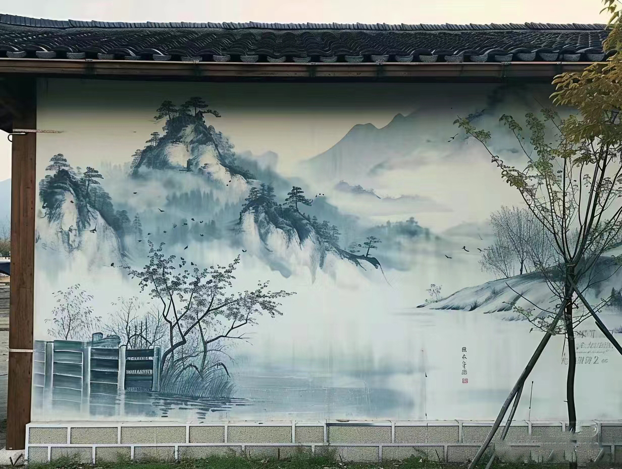 梅州美丽乡村彩绘手绘墙绘团队