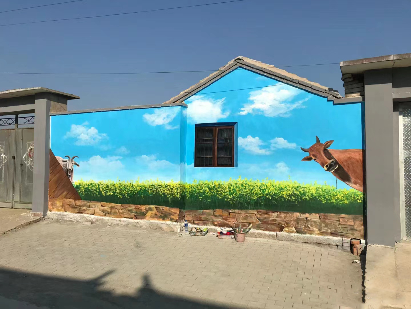 潮州乡村振兴彩绘手绘墙绘画专业公司