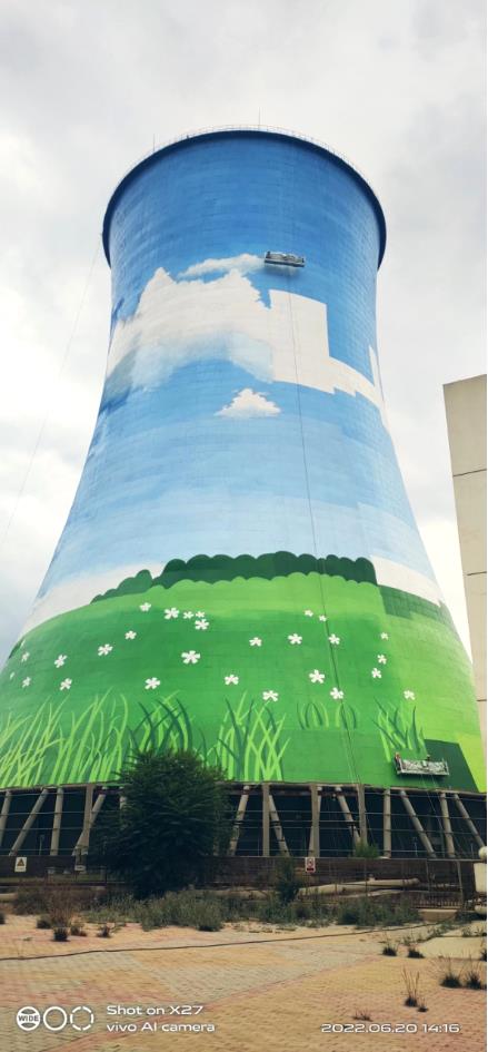 彩绘凉水塔美化图片