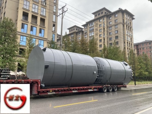 山东济宁40000升钢衬塑贮槽用户案例