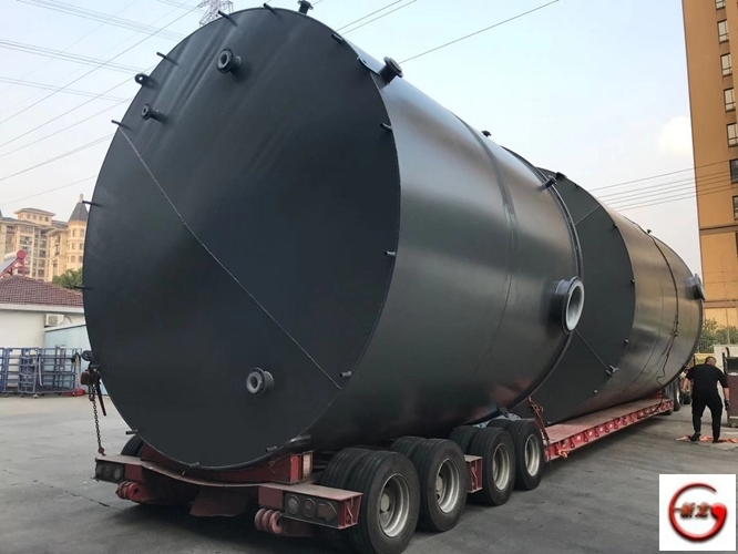 安徽淮北市碱性液体钢衬塑料储罐化工液体储存案例