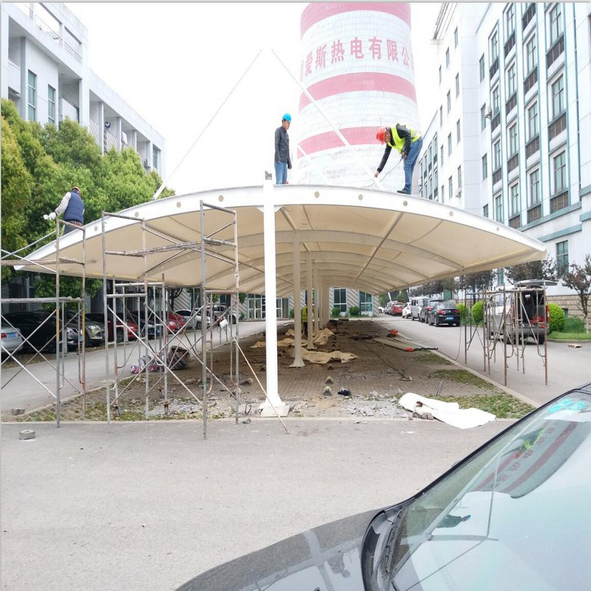 廊坊户外钢架膜结构车蓬【本地厂家】