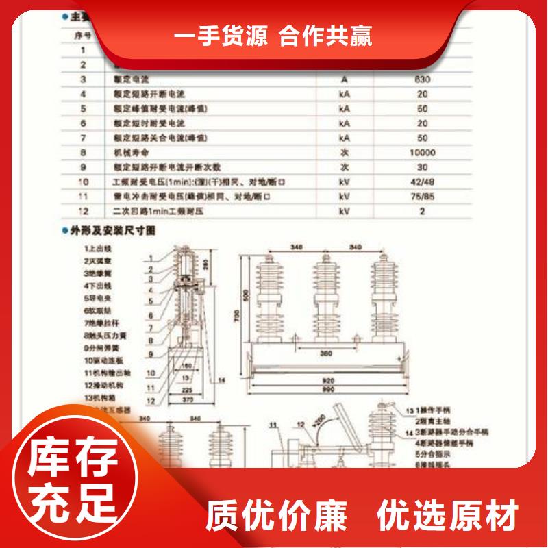 ZW32-24G/T630-12.5户外柱上真空断路器24小时下单发货